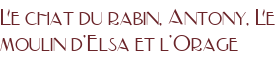 Le chat du rabin, Antony, Le moulin d'Elsa et l'Orage